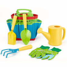 Load image into Gallery viewer, Fitnate Green Kids Garden Tools Set, 6 PCS Garden Tools Including Watering Can, Shovel, Rake, Fork, Children Gardening Gloves  And Garden Tote Bag, All In One Set
