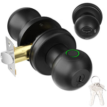 Load image into Gallery viewer, FITNATE Biometric Door Lock, Rechargeable Fingerprint Lock with Key, Smart Door Handle for Bedrooms, Offices, and Hotels
