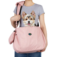 Ownpets Pink Pet Dog Sling Carrier Bag Adjustable Padded Strap Dog Hand Free Safe Mesh Pet Carrier for Size S/M Dog
