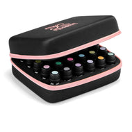 FITNATE Essential Oils Storage Case with Bottle Opener & Young Living Labels 30 Bottle Capacity Pink