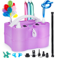 AGPtEK 3-in-1 Air Pump for Inflatables and Balloon Electric Air Balloon Pump 600W for Air Mattress, Compression Bag, Purple