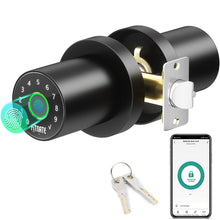 Load image into Gallery viewer, FITNATE 4-in-1 Smart Fingerprint Door Lock - Fingerprint Unlock, Password Unlock, App Control, Emergency Backup Key, Suitable for Office, Home, and Hotel
