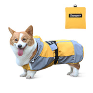 Ownpets Foldable Dog Raincoat Adjustable Waterproof Pet Jacket for Small to Medium Dogs Size M