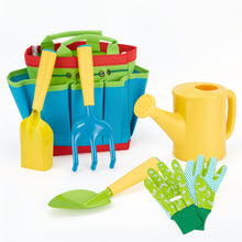 Load image into Gallery viewer, Fitnate Green Kids Garden Tools Set, 6 PCS Garden Tools Including Watering Can, Shovel, Rake, Fork, Children Gardening Gloves  And Garden Tote Bag, All In One Set
