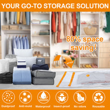 Load image into Gallery viewer, AGPtEK 10Pcs Large Vacuum Bags Set, Durable &amp; Reusable Storage Bags, Perfect Space-Saving Solution for Clothes, Blankets, Comforters, and More.（No Pump Included）, Size L
