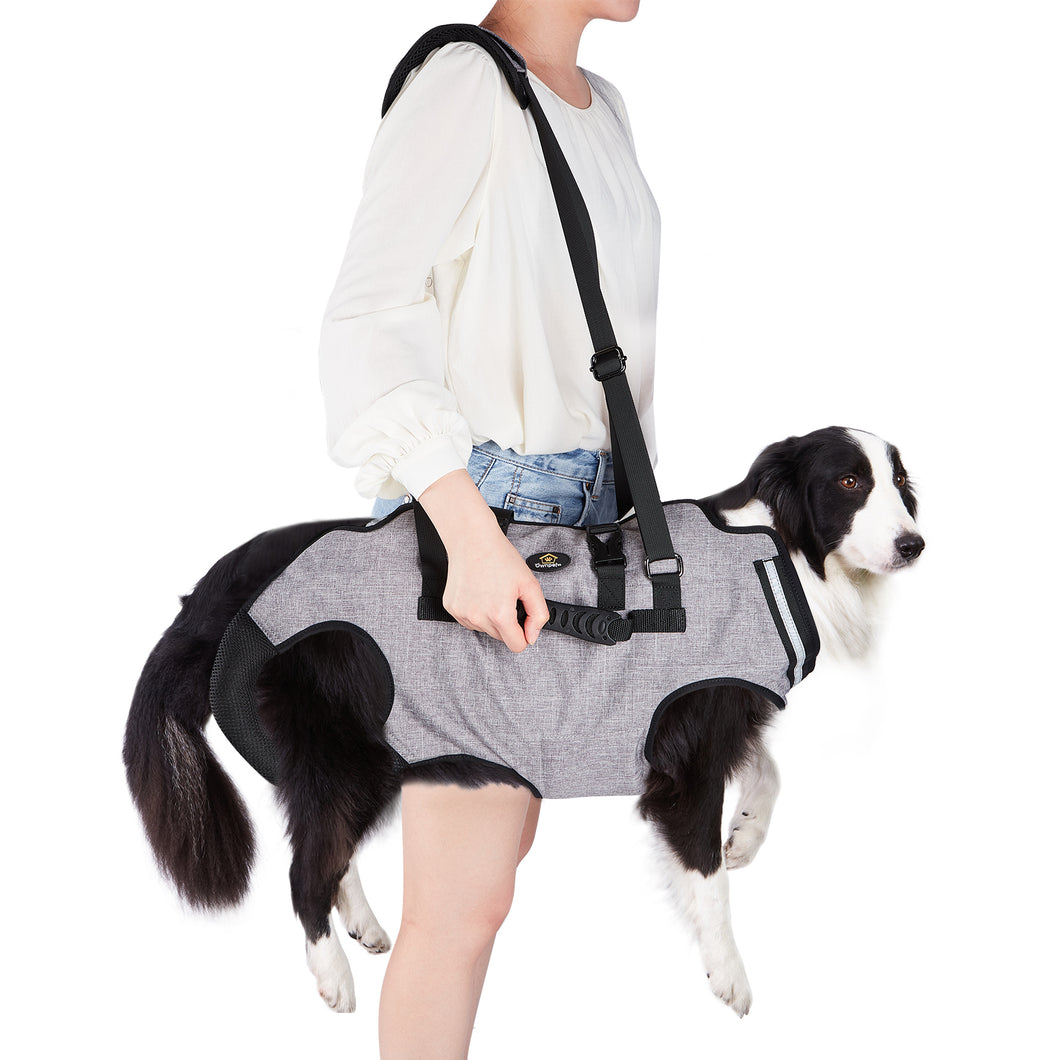 Ownpets Dog Sling Harness, Outdoor Sling Bag for Spine Protection, Whole Body Support, Support Vest to Assist Aged Dogs Size XL