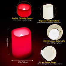 Load image into Gallery viewer, Flameless Votive Candles, IMAGE RGB &amp; White Light LED Candles, Battery Operated, 270 Hours Long Lasting Flickering Tea Lights, Remote Timer for Christmas Halloween Decor, 1.5 x 2 Inch, 12 Pack
