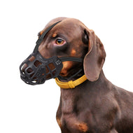 Ownpets Dog Muzzle, Adjustable Dog Basket Muzzle with Movable Cover for Large Aggressive Dogs Size M