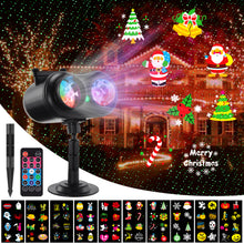 Load image into Gallery viewer, HAKUTA Halloween Christmas Laser Projector Lights 3-in-1 Wave Ocean Effect LED Projector with 10 Slides/80 HD Patterns for Christmas, New Year, Birthday, Halloween, Thanksgiving Decor
