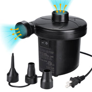 CAMULAND 130W Electric Air Pump for Inflatable with 3 Nozzles for Air Mattress, Inflatable Couch, Pool Floats, Blow up Pool Raft Bed Boat