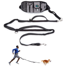 Load image into Gallery viewer, Premium Breathable Adjustable Waist Bag &amp; Elastic Shock-absorbing Dog Leash with Safety Reflective Strips, Convenient Pockets, Ideal for Walking, Jogging, Hiking, Training Dogs
