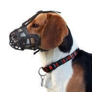 Ownpets Dog Muzzle, Adjustable Dog Basket Muzzle with Movable Cover for Large Aggressive Dogs Size L
