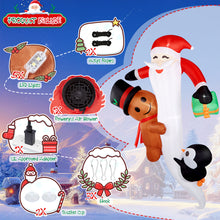 Load image into Gallery viewer, CAMULAND 8 FT Hanging Christmas Inflatable Outdoor Decorations Hanging Santa Built-in Bright LEDs, Climbing Santa Claus with Gift Bag Santa Blow Up Christmas  for Windows Eaves Roofs Decor
