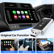Load image into Gallery viewer, WELSPO Wireless CarPlay Adapter &amp; Android Auto Wireless Adapter, 2-in-1 CarPlay Wireless Adapter for iPhone and Android Phones, Plug &amp; Play Wireless CarPlay Adapter with Lanyard, Compatible with 2018+ Cars with Wired CarPlay/Android Auto
