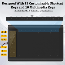 Load image into Gallery viewer, IMAGE Graphics Drawing Tablet 10 x 6 Inch Large Active Area with 8192 Levels Battery-Free Pen and 12 Hot Keys, Compatible with Windows/Mac/Android for Painting, Design &amp; Online Teaching, Black
