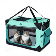 Ownpets 24 inch Collapsible Cat Carrier, Portable Pet Carrier with Soft Matfor 2 Cats Small Dogs