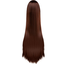 Load image into Gallery viewer, AGPtEK 40&quot; Straight Long Wig Synthetic Wig Part in the Middle Anime Costume for Party, Cosplay, Daily-Use and Festivals, Dark Brown
