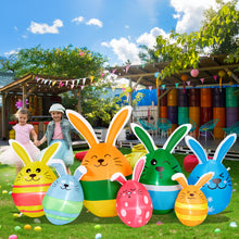 Load image into Gallery viewer, CAMULAND Easter Inflatables Outdoor Decorations 6.8FT Blow Up Easter Eggs Decor with Built-in LED Lights, Inflatable Outdoor Decorations for Lawn, Yard, Garden &amp; Home
