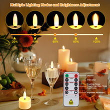 Load image into Gallery viewer, IMAGE 12Pcs Flameless Candles with Remote Control Timer &amp; Charging Base, Rechargeable Battery LED Tea Lights Candles Small Votive for Mantle Weddings Christmas Decorative Fall Table Centerpieces, 1.53" x 2.17"
