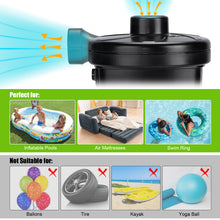Load image into Gallery viewer, CAMULAND 130W Electric Air Pump for Inflatable with 3 Nozzles for Air Mattress, Inflatable Couch, Pool Floats, Blow up Pool Raft Bed Boat
