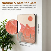 Load image into Gallery viewer, Ownpets Wall Mounted Cat Scratcher with Adhesive Strips, Cut Design, Red
