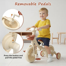 Load image into Gallery viewer, WELSPO 5-in-1 Toddler Tricycle with Push Handle, Kids Balance Bike, Baby Balance Bike 2 Year Old, with Removable Pedals, Training Wheels, for Boys &amp; Girls Ages 2 3 4 5
