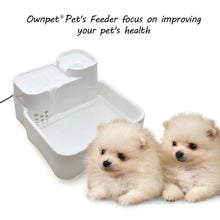 Load image into Gallery viewer, Ownpets Pet Fountain Auto Pet Feeder Water Dispenser with Water Filter
