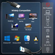 Load image into Gallery viewer, External CD DVD Drive with RGB Light, USB 3.0 Type-C Portable CD DVD Burner Reader Writer, External Optical Disc Drive for Laptop Desktop PC MacBook Windows Mac OS, USB-A &amp; USB-C Cable Included
