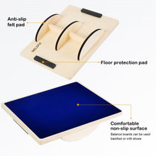 Load image into Gallery viewer, WELSPO Wooden Balance Board, Rocker Board, Office Wobble Board, Ideal for Physical Therapy, Core Strength Training, and Standing Desks

