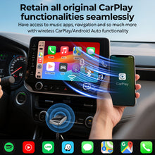 Load image into Gallery viewer, WELSPO Wireless CarPlay Adapter &amp; Android Auto Wireless Adapter, 2-in-1 CarPlay Wireless Adapter for iPhone and Android Phones, Plug &amp; Play Wireless CarPlay Adapter with Lanyard, Compatible with 2018+ Cars with Wired CarPlay/Android Auto
