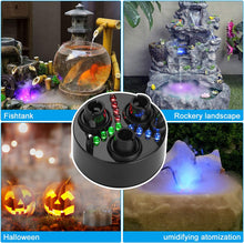 Load image into Gallery viewer, FITNATE Three-Head Mist Maker, Larger Fogger Fog Machine 1500ML/H Atomizer for Halloween, Pond, Garden, Rockery, Yard
