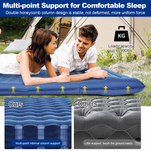 Load image into Gallery viewer, CAMULAND Double Camping Sleeping Pad, 4.7" Ultra-Thick Self Inflating 2 Person Inflatable Mat with Built-in Pillow Foot Pump, Waterproof for Backpacking, Hiking, Tent, RV Travel, Navy Blue
