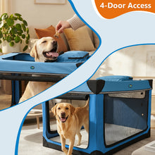 Load image into Gallery viewer, Ownpets Collapsible Travel Pet Crate for Large Dogs, 42x31x31 inches, Blue
