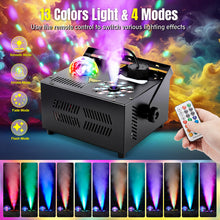 Load image into Gallery viewer, Hakuta 1500W Vertical Fog Machine with 18 LED Lights, Disco Ball with dry burn protection, for Halloween, Wedding, Disco Club, Christmas ,Party, DJ Performance

