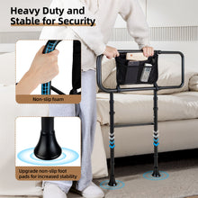 Load image into Gallery viewer, Adjustable Bed Rails for Elderly Adults – Bed Assist Rail with Non-Slip Handle, Storage Pocket, and Non-Slip Base, Fits King, Queen, Full, and Twin Beds, Supports up to 300lbs, Easy Tool-Free Assembly
