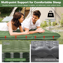 Load image into Gallery viewer, CAMULAND Double Camping Sleeping Pad, 4.7" Ultra-Thick Self Inflating 2 Person Inflatable Mat with Built-in Pillow Foot Pump, Waterproof for Backpacking, Hiking, Tent, RV Travel, Olive Green
