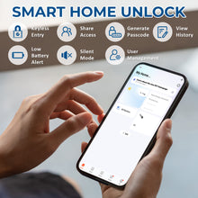 Load image into Gallery viewer, FITNATE Smart Fingerprint Door Lock – Keyless Entry Lever with APP, IC Card, Code, Key &amp; Biometric Unlock for Bedroom, Home, Hotel, Office, Apartment
