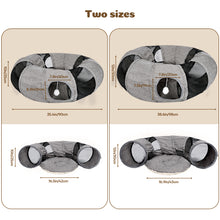 Load image into Gallery viewer, Ownpets 2 in 1 Collapsible Cat Tunnel for Indoor Cats with Cushion Bed
