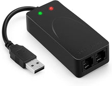 Load image into Gallery viewer, AGPtek External USB 2.0 3 in 1 Data Voice Dial Up Modem 56K V.92 V.90 CX93010 WIN7 Receive Send Fax on Computer with RJ11 Cable
