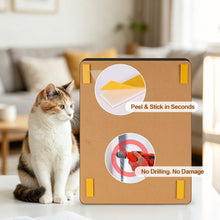 Load image into Gallery viewer, Ownpets Wall Mounted Cat Scratcher with Adhesive Strips, Cut Design, Red
