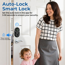Load image into Gallery viewer, FITNATE Smart Fingerprint Door Knob with Keypad, App Control, 4-in-1 Keyless Entry, Biometric Lock for Bedroom, Office, Rental Use
