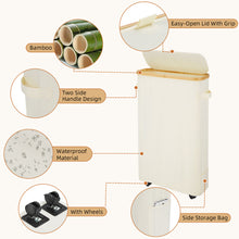 Load image into Gallery viewer, Vicyak 52L Extra Large Toilet Paper Organizer Basket, Toilet Paper Storage Can 24 Regular Rolls or 18 Mega Rolls, Paper Basket with Lid and Handle, Toilet Paper Holder Basket with Pulley, Toilet Paper Basket, Size XL
