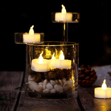 Load image into Gallery viewer, AGPtEK 12Pcs Battery Operated Tea Lights Fameless Candle Led Candles with Timer, Flickering Warm White
