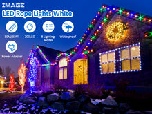 Load image into Gallery viewer, Rope Lights 75.5FT 200LED, 8 modes with memory function Copper Wire String rope Lights for indoor/outdoor decorations, Waterproof UL Safety standard, White

