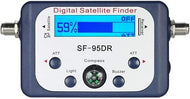 AGPtek Digital Satellite Signal Finder Meter with Compass and Audio Tone for Dish Network Directv FTA Blue