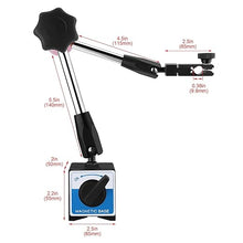 Load image into Gallery viewer, FITNATE Metal Magnetic Base Flexible and Strong Magnetic Stand for 3/8 inches Digital Dial Test Indicator Gauge 132lbs Max Pull

