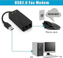 Load image into Gallery viewer, AGPtek External USB 2.0 3 in 1 Data Voice Dial Up Modem 56K V.92 V.90 CX93010 WIN7 Receive Send Fax on Computer with RJ11 Cable
