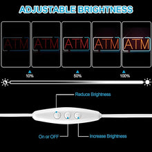 Load image into Gallery viewer, FITNATE ATM Neon Sign, Super Bright, USB Power and Adjustable Brightness for Bank Business Mart Shop Store
