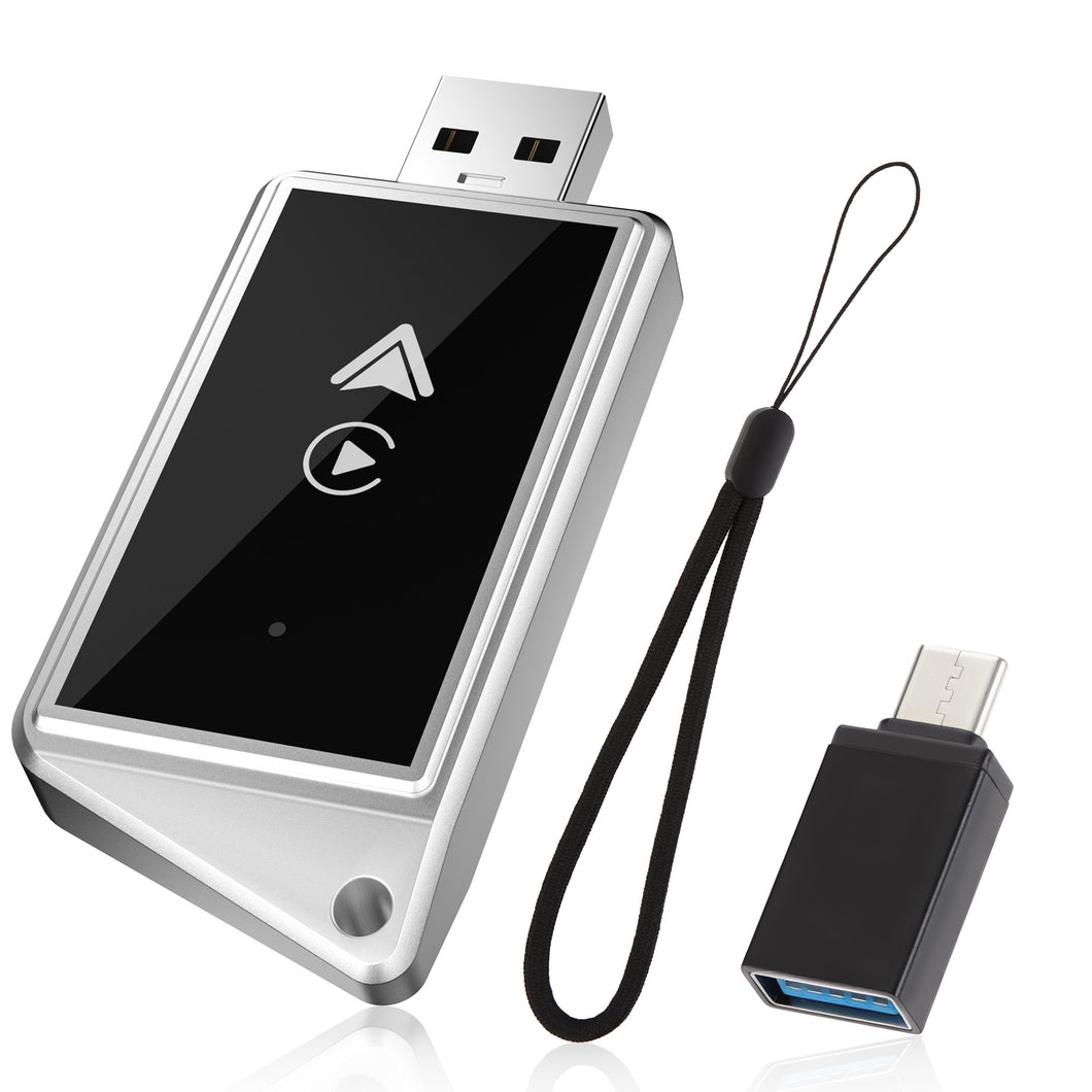WELSPO Wireless CarPlay Adapter & Android Auto Wireless Adapter, 2-in-1 CarPlay Wireless Adapter for iPhone and Android Phones, Plug & Play Wireless CarPlay Adapter with Lanyard, Compatible with 2018+ Cars with Wired CarPlay/Android Auto