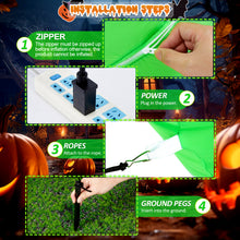 Load image into Gallery viewer, CAMULAND 6.8FT Halloween Inflatable Alien with Pumpkin Decorations Halloween Inflatable Blow Up Decor with Built-in LED Lights Outdoor Inflatable Decoration for Garden, Lawn, Yard
